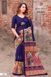 Jagriti Vol 1 By Kashvi Dull Moss Foil Printed Saree 